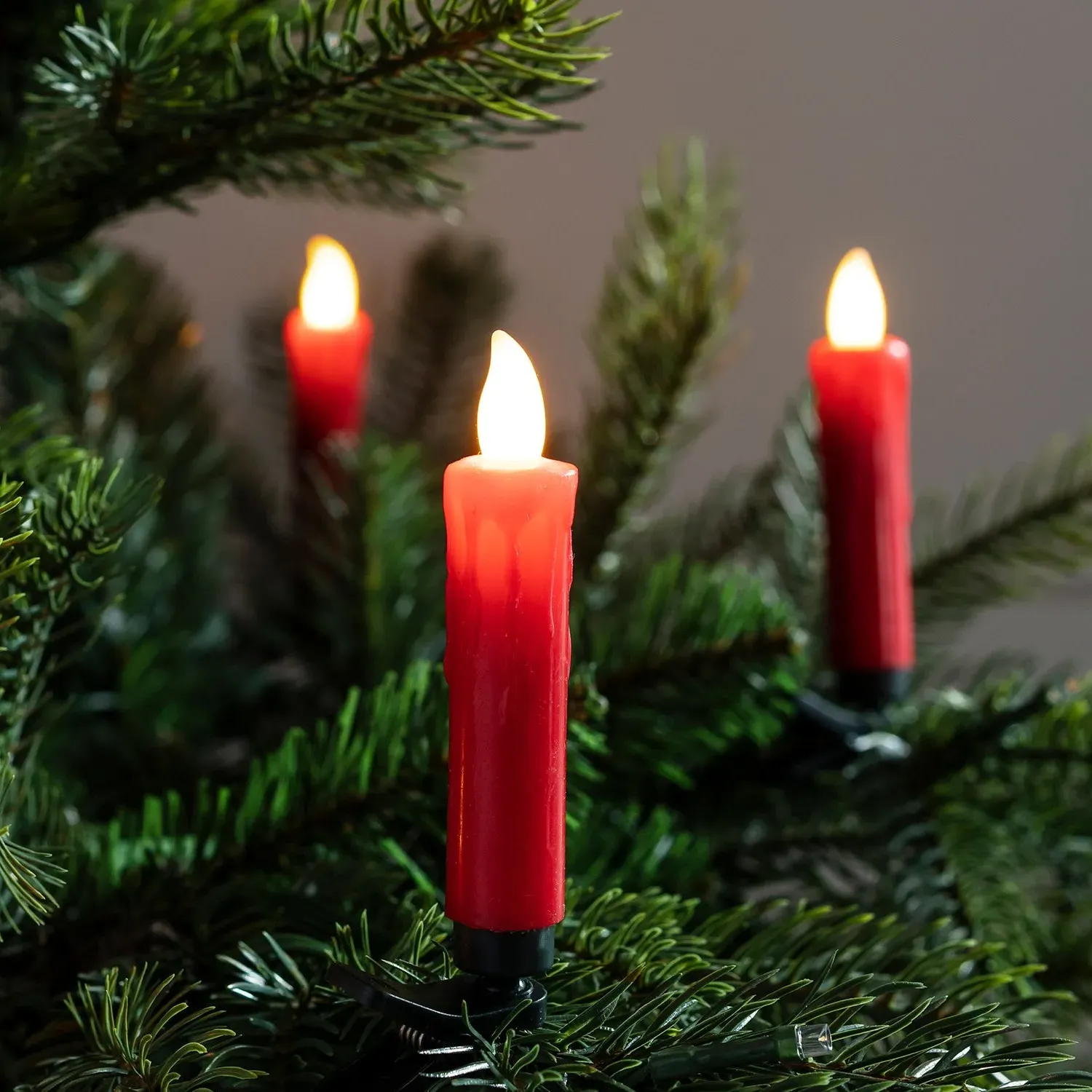 20 Red Christmas Tree Candle Lights - Warm White product
