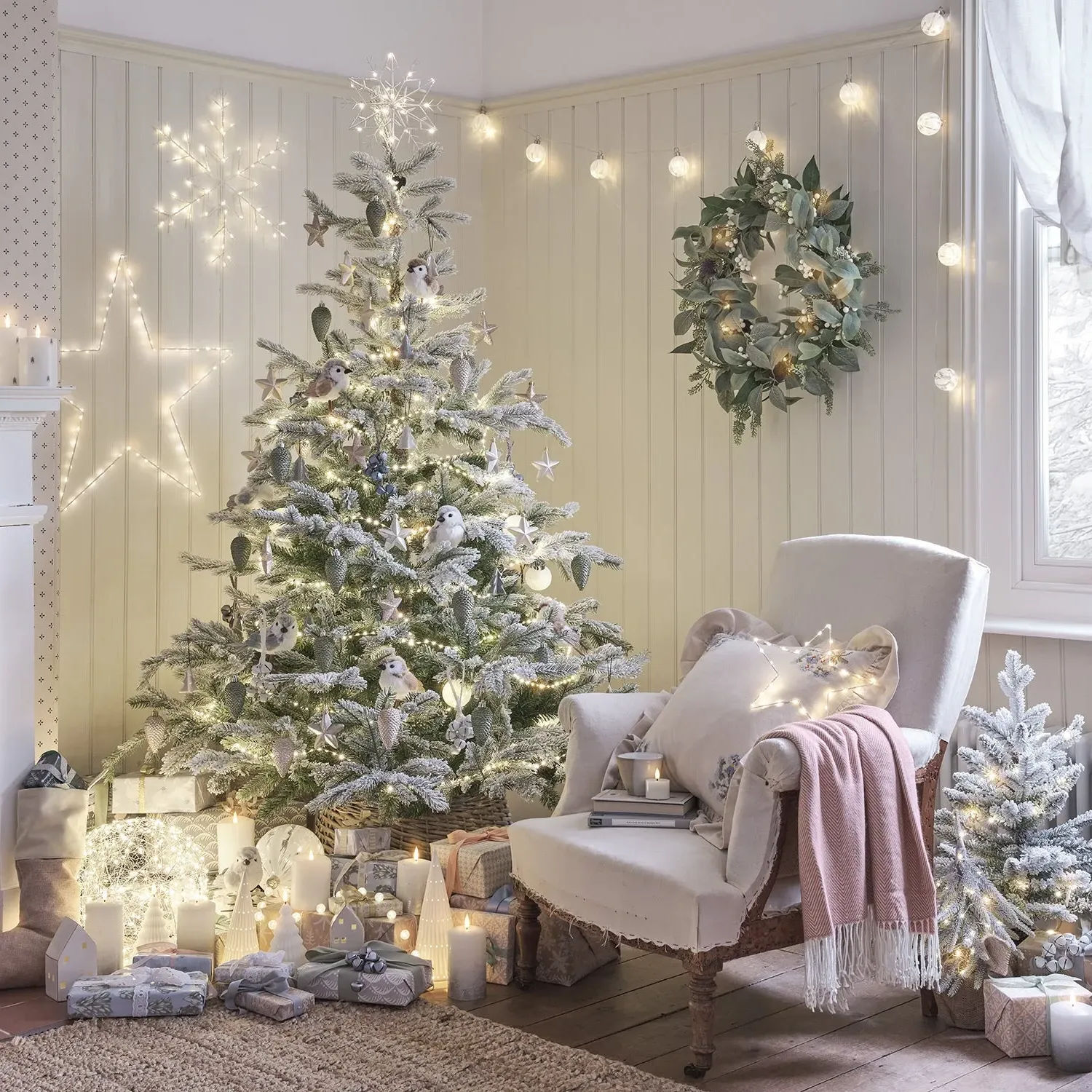 20m Micro Bead Christmas Tree Wire Light - Silver alternate view