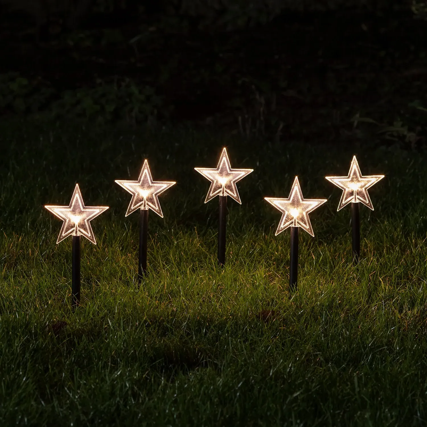 5 Star Garden Stake Lights - Warm White product