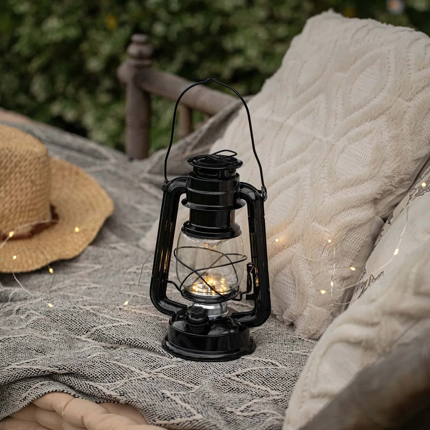 Black Storm Battery Lantern - Warm White product
