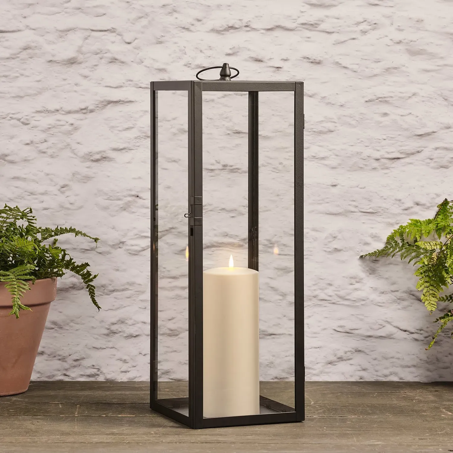 Bowen Extra Large Garden Lantern with TruGlow® Candle - Black product