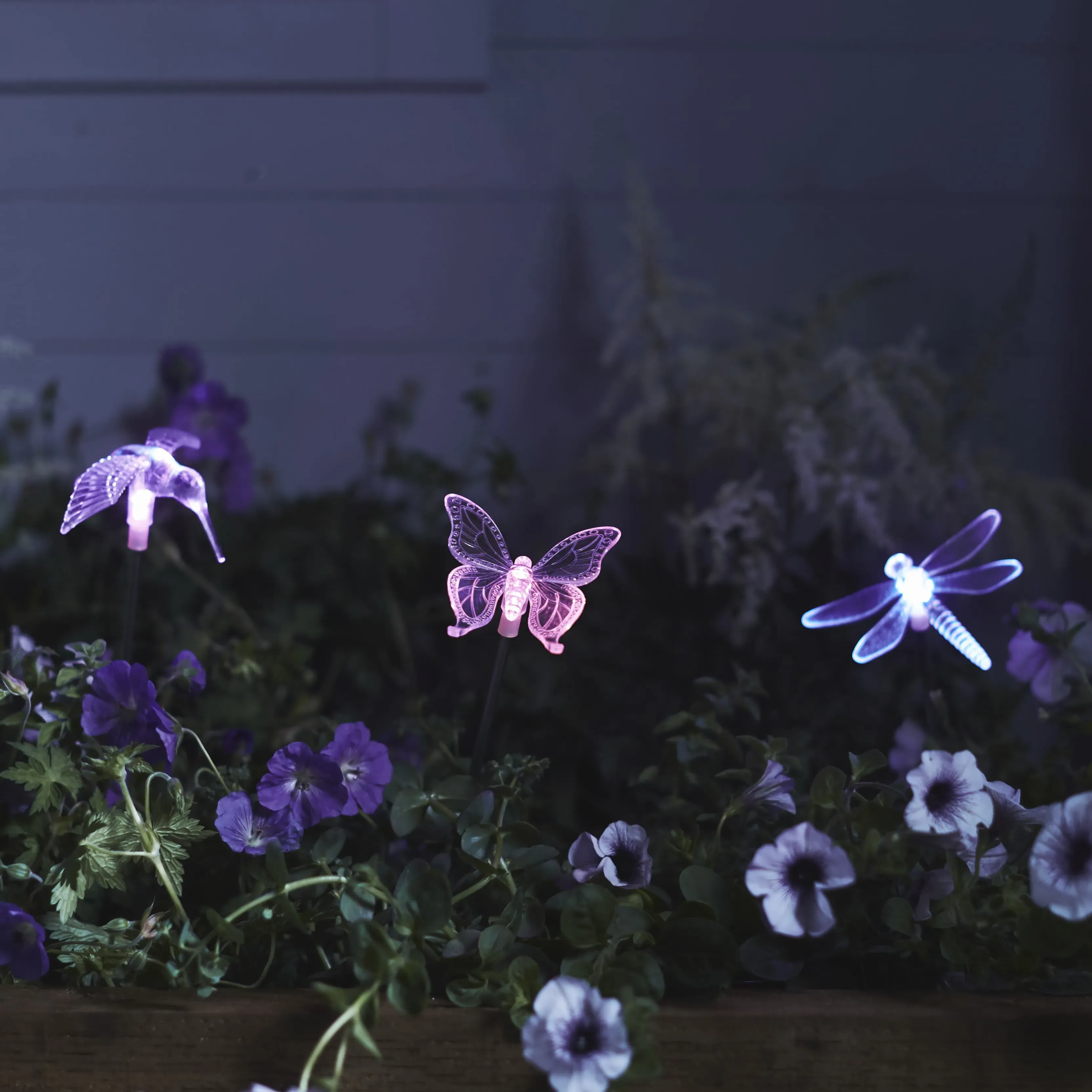 Butterfly, Dragonfly & Hummingbird Solar Garden Stakes - Multicolour product