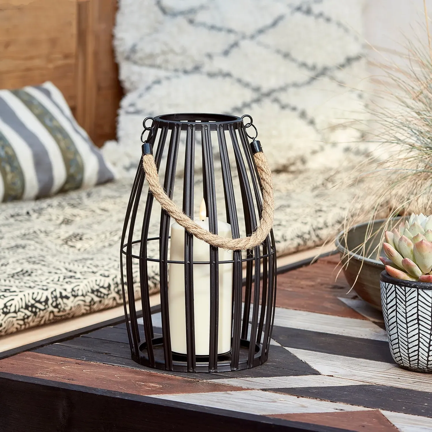 Canberra Outdoor Lantern with TruGlow® Candle - Warm White product