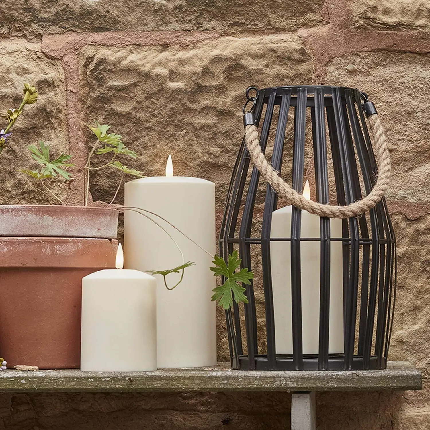 Canberra TruGlow Outdoor Lantern and Candle Bundle product
