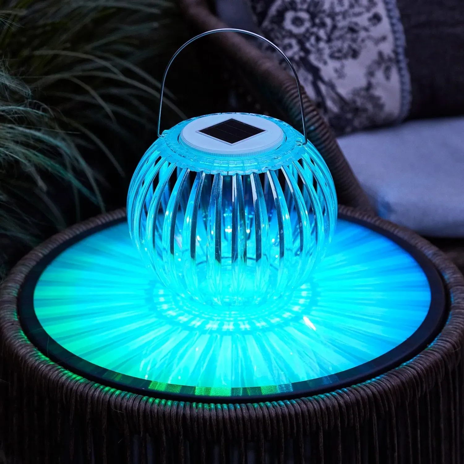 Colour Changing Solar Hanging Lantern - Multi Coloured alternate view