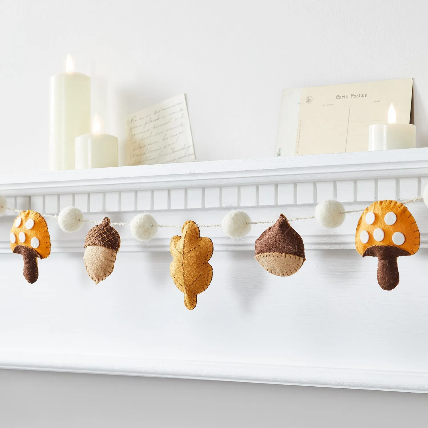 Felt Autumn Garland - Multicolour, Wool product