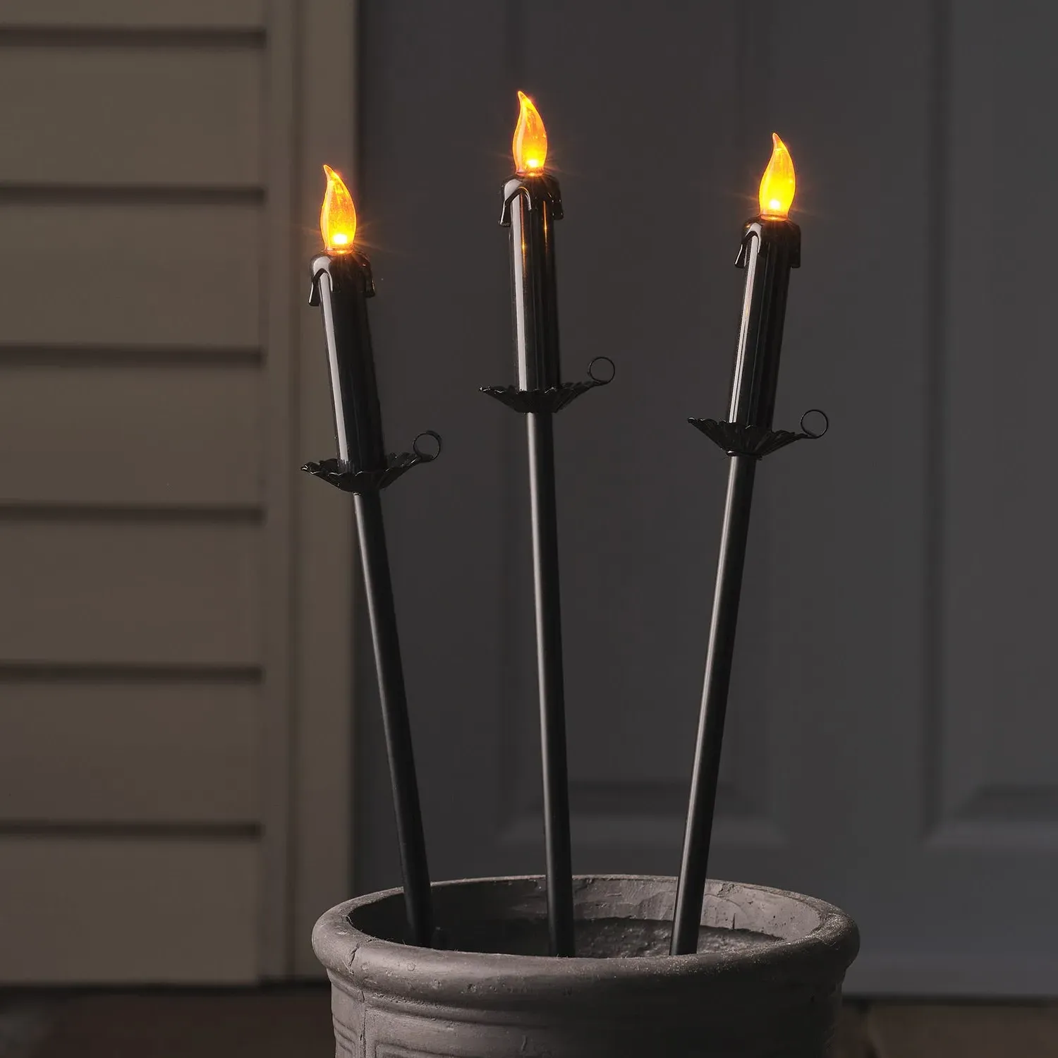 Halloween LED Candle Outdoor Stake Lights Set of 3 product