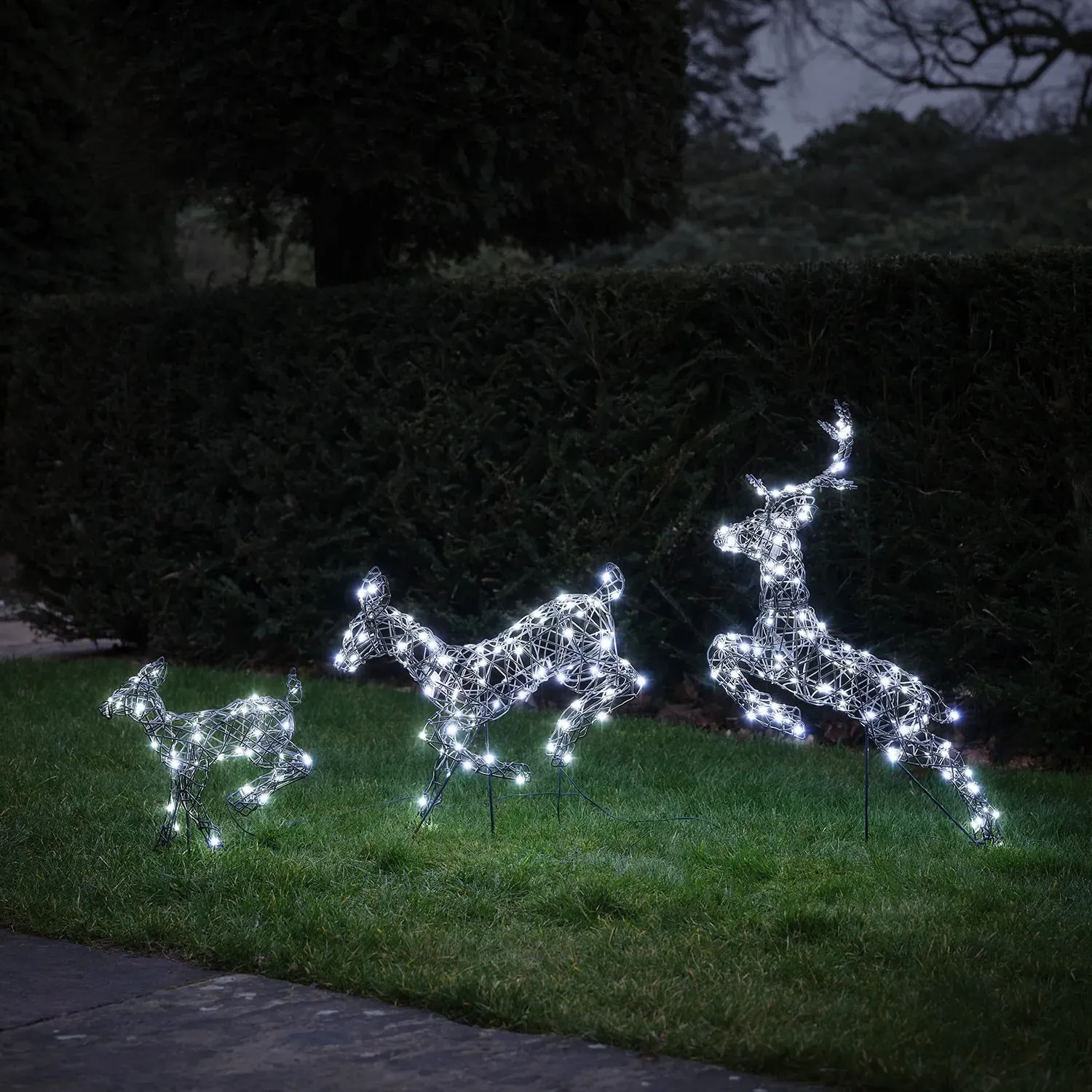 Harlow Leaping Light Up Reindeer Family Set - 240 LED alternate view