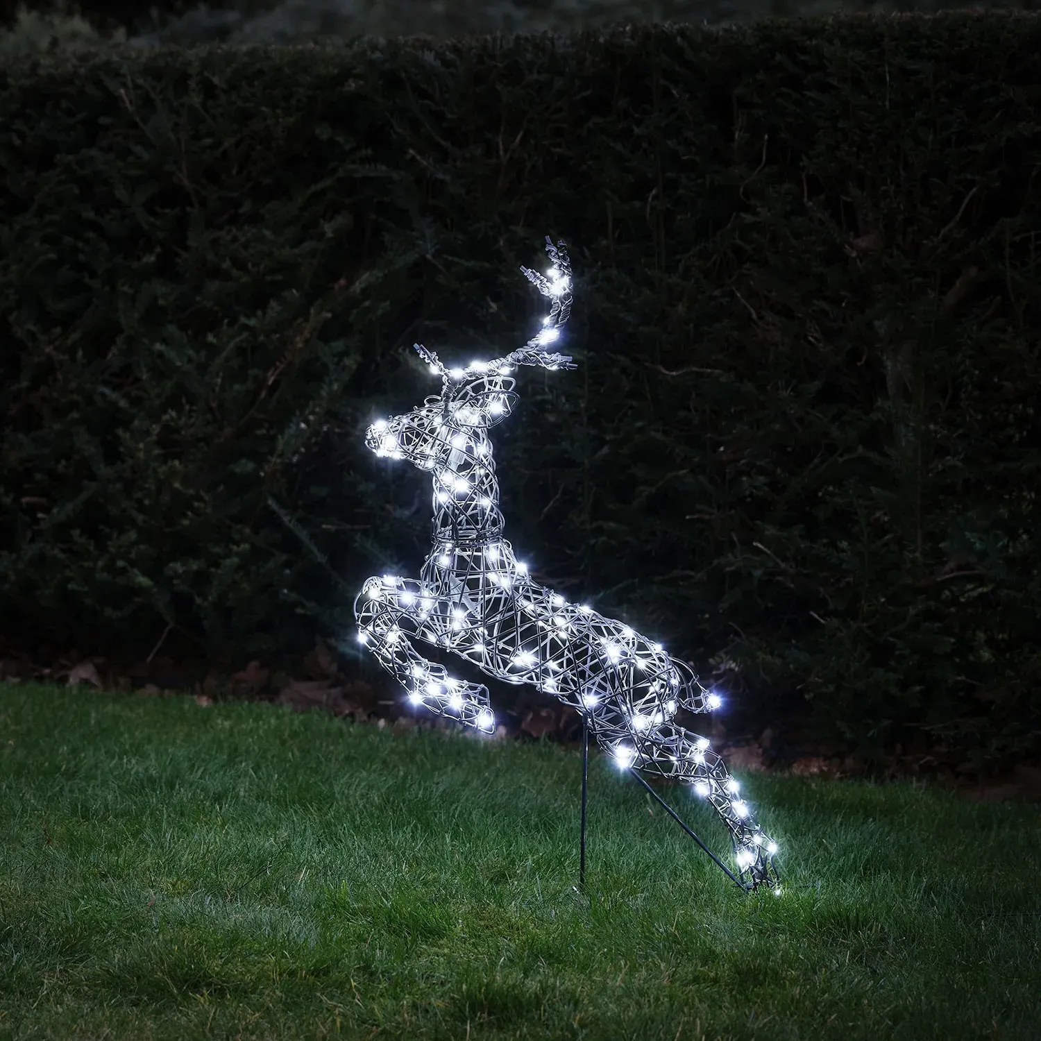 Harlow Leaping Stag Light Up Reindeer Figure - Warm White alternate view