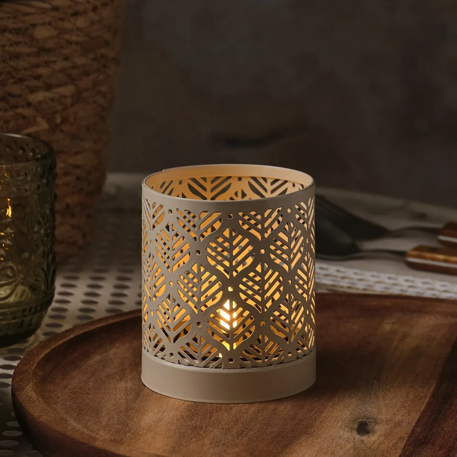 Metal Solar Lantern - Warm White product