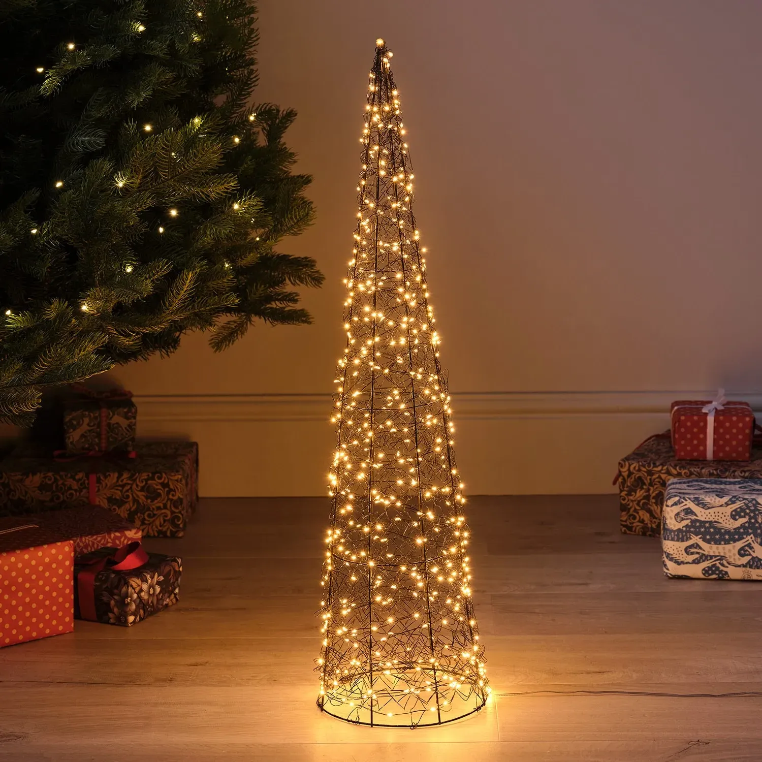 Micro LED Wire Cone Outdoor Decoration - Warm White product