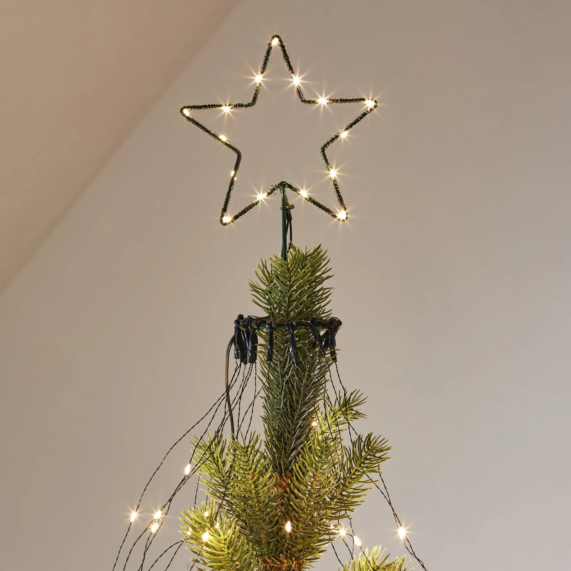 Osby Star LED Tree Topper & Micro Christmas Tree Lights - Warm White alternate view