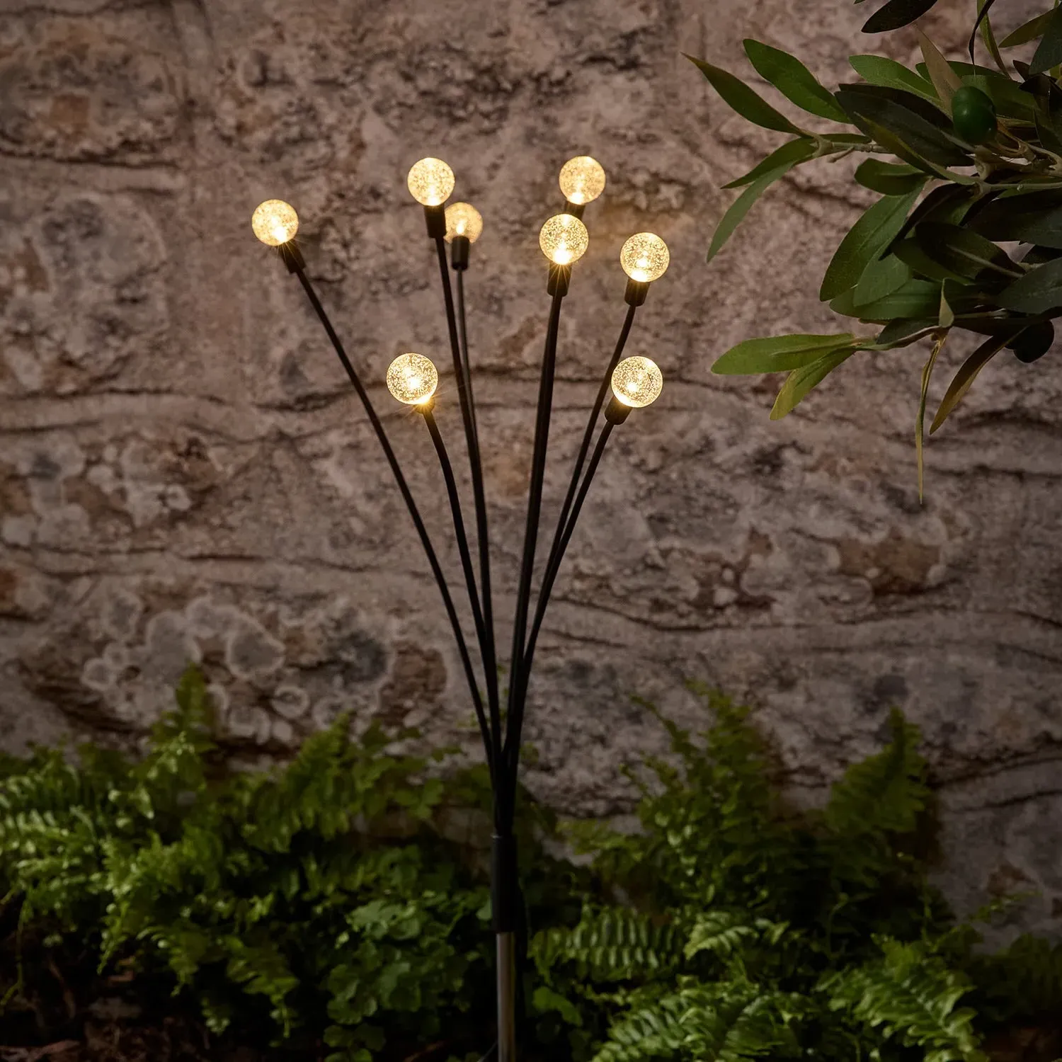 Pacific Wavy Bubble Solar Stake Light - Warm White product