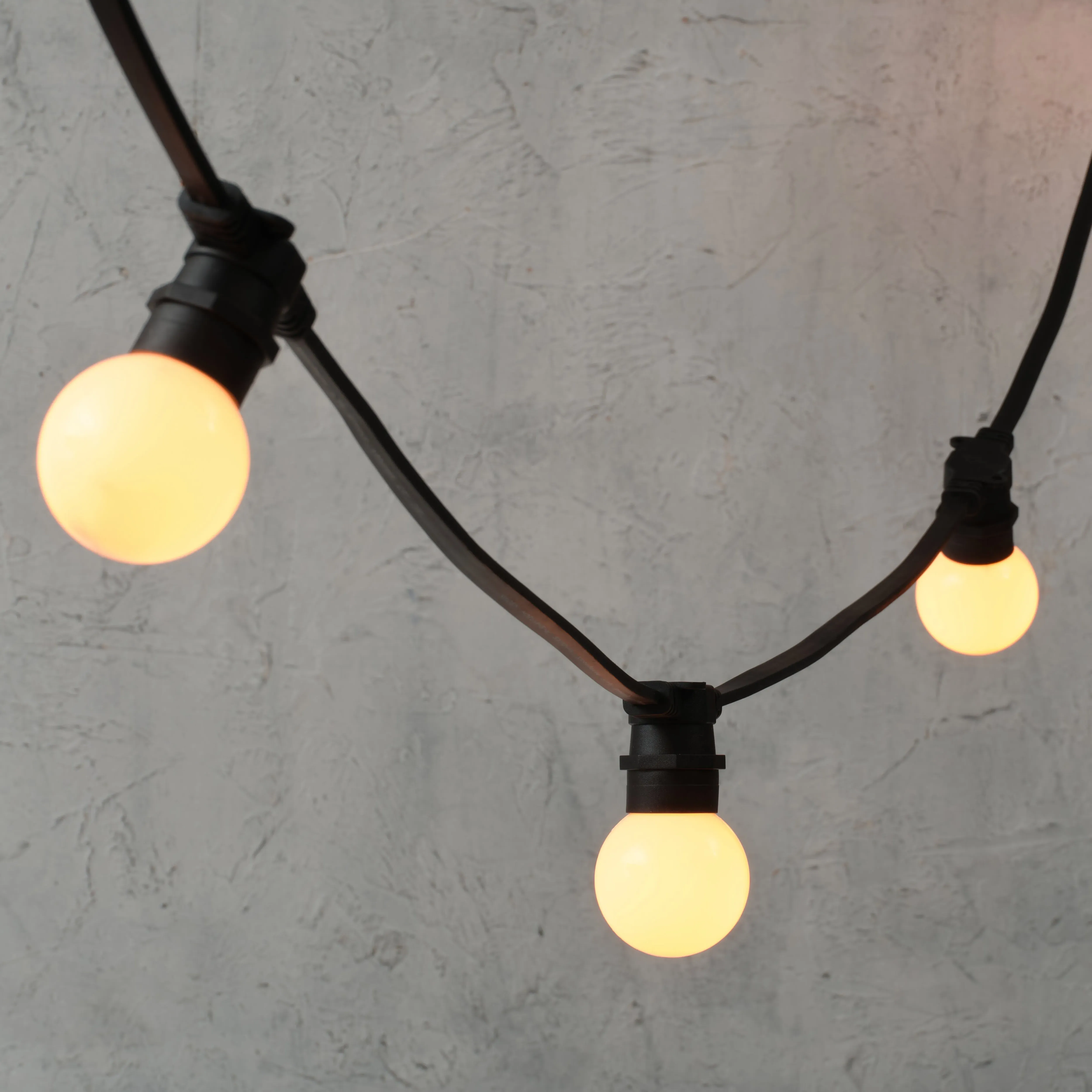 Plus Connect 10m Connectable Festoon Lights G60 - Warm White, Black Cable product