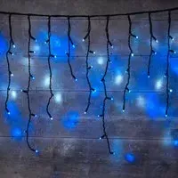 Plus Connect 36m Connectable Icicle Lights - Blue & White, Black Cable alternate view