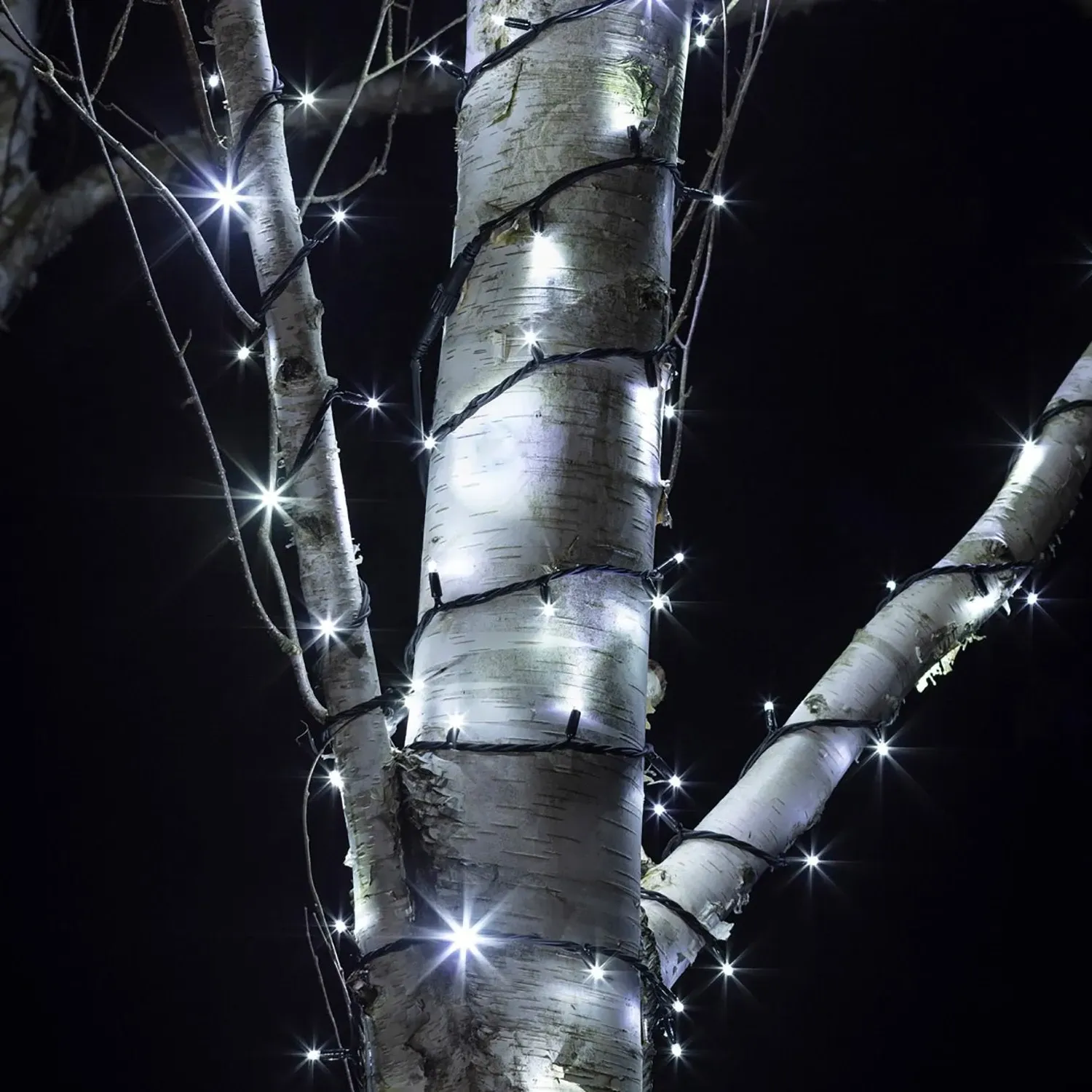 Plus Connect 5m Connectable Fairy Lights - White, Black Cable alternate view