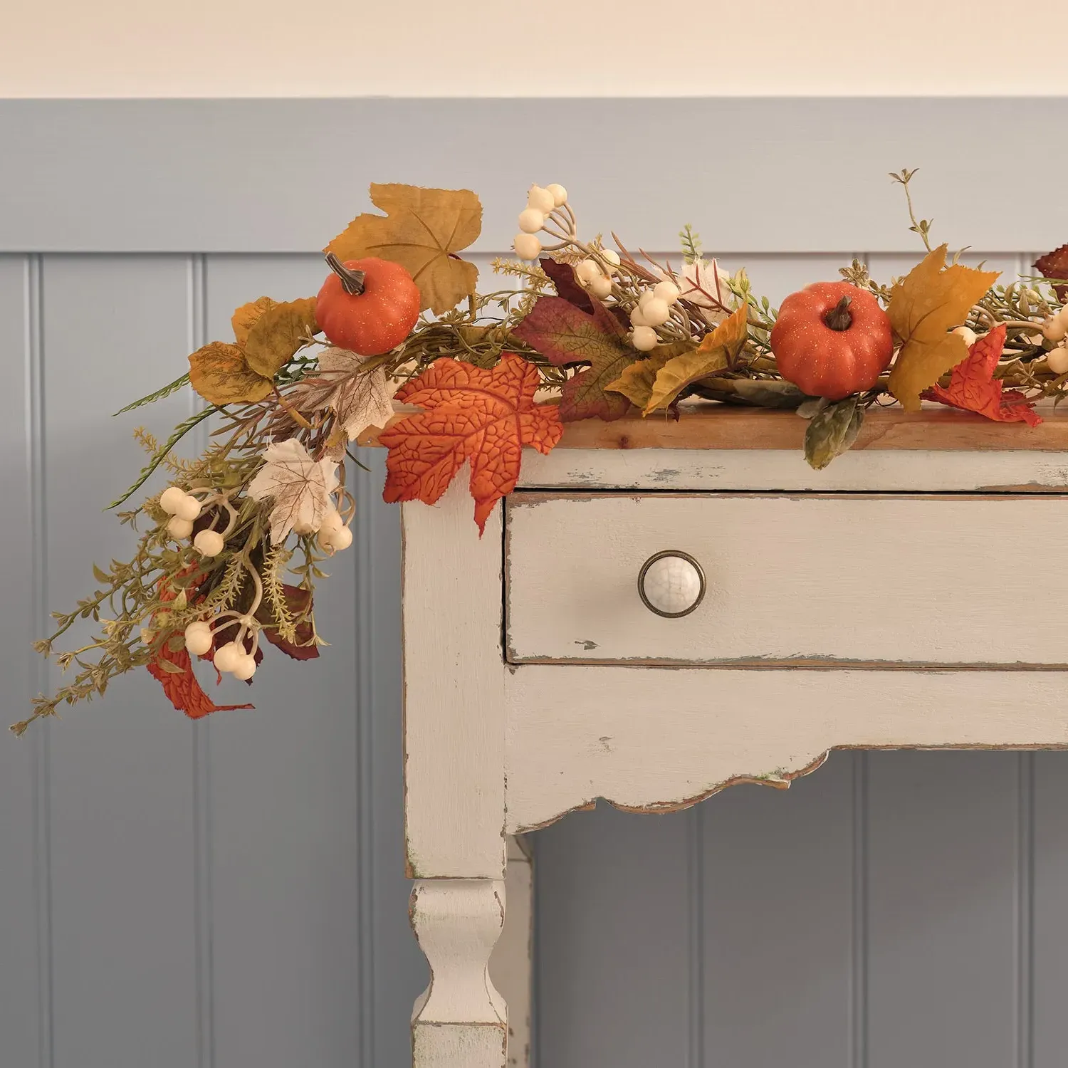 Pumpkin Lane Pre-Lit Autumn Garland - Warm White alternate view