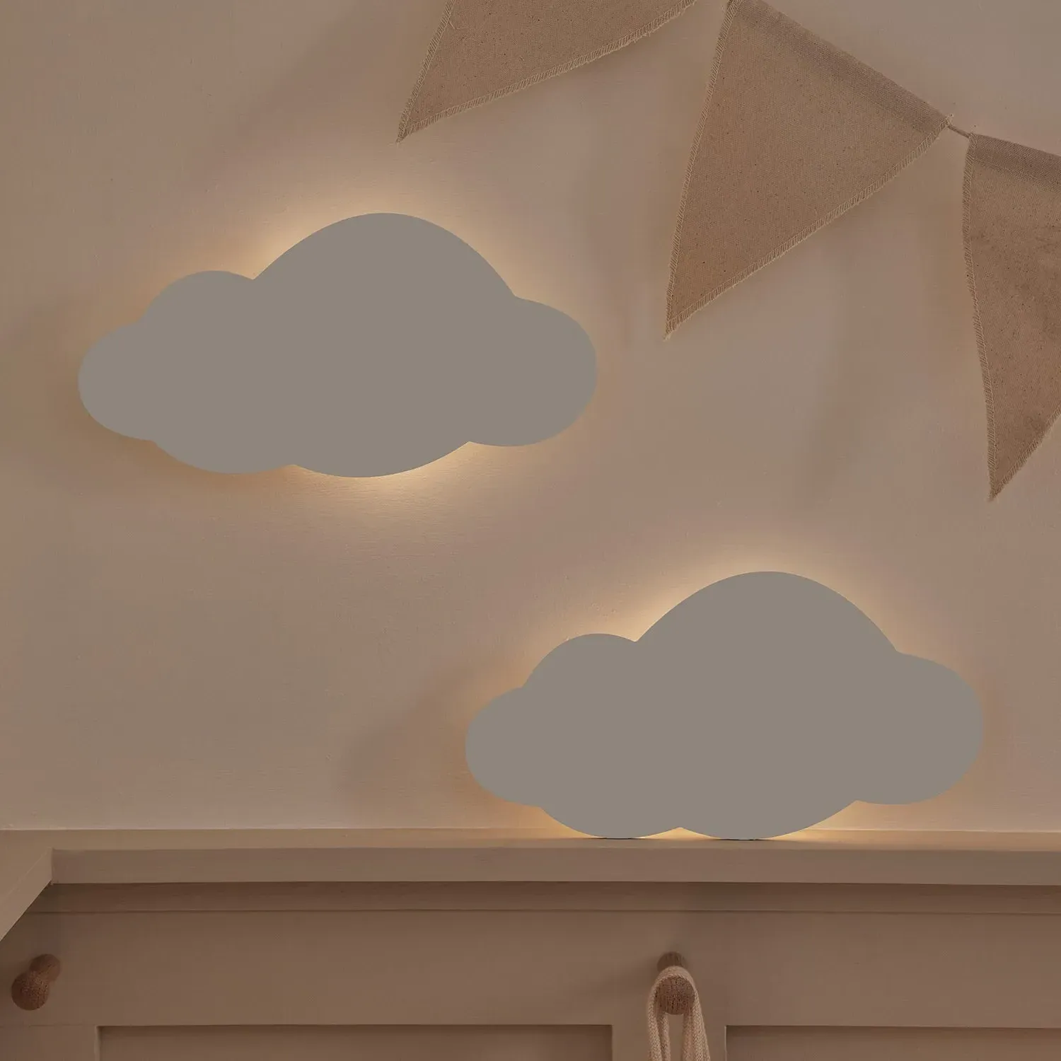 Rechargeable Cloud Wall Night Lights Set of 2 - Warm White alternate view