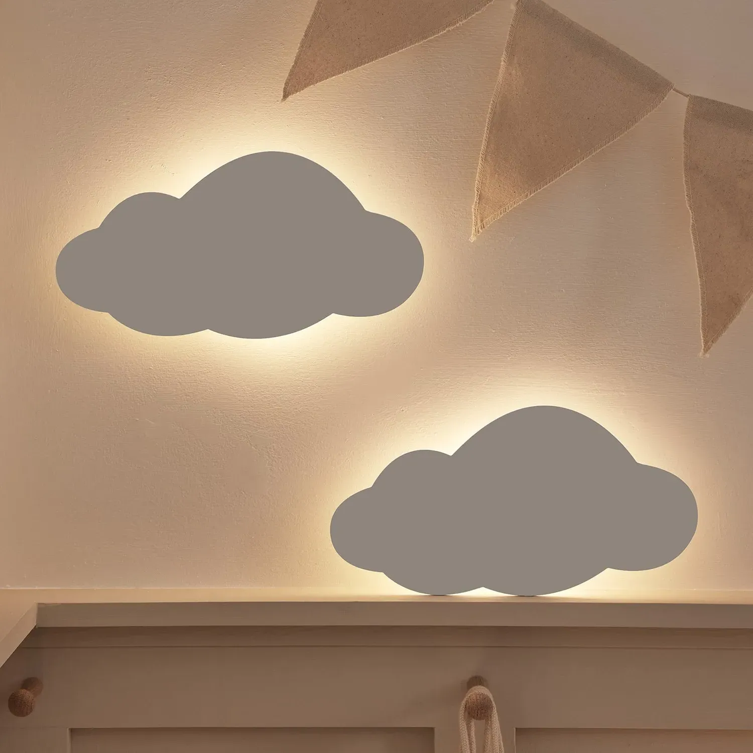 Rechargeable Cloud Wall Night Lights Set of 2 - Warm White product
