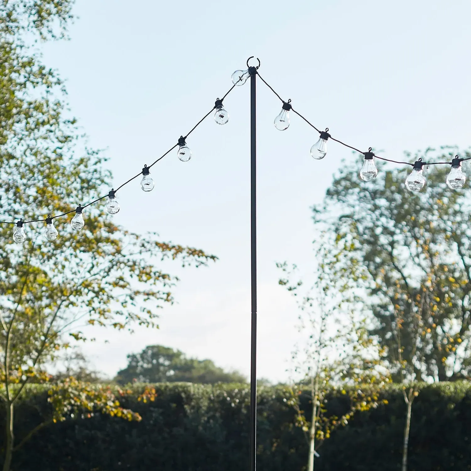 Set of 2 Festoon Poles - Black, Steel product