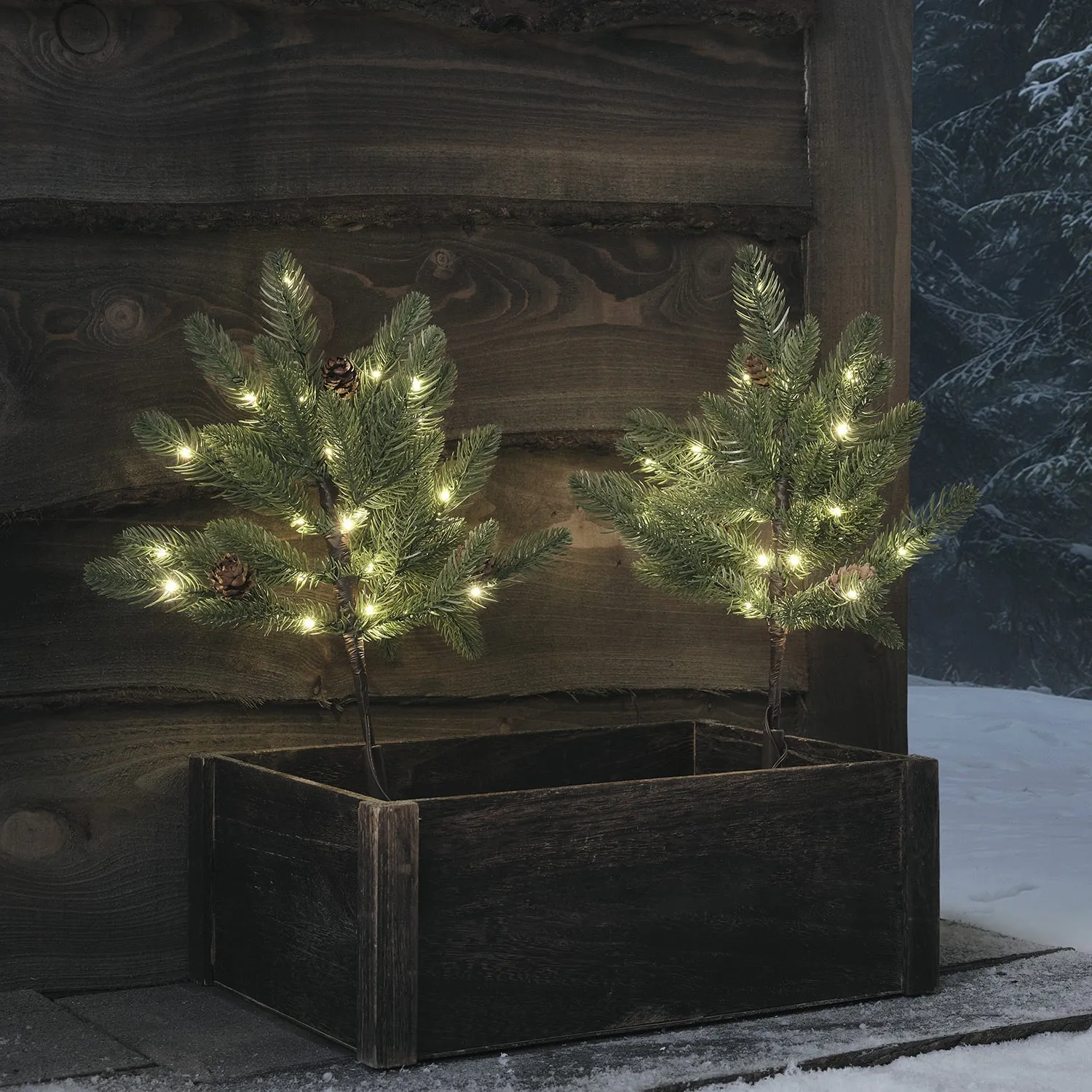 Set of 2 Pre-Lit Christmas Tree Stake Lights - Warm White product