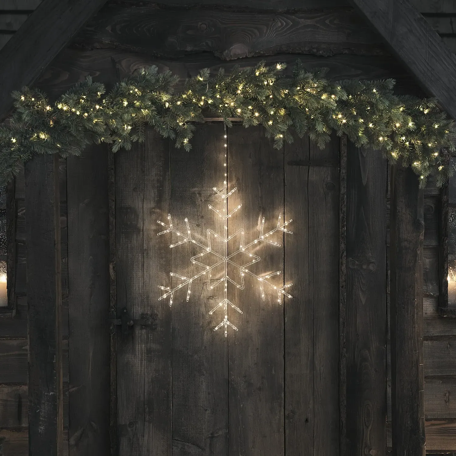 Snowflake LED Hanging Light - Warm White, Acrylic alternate view
