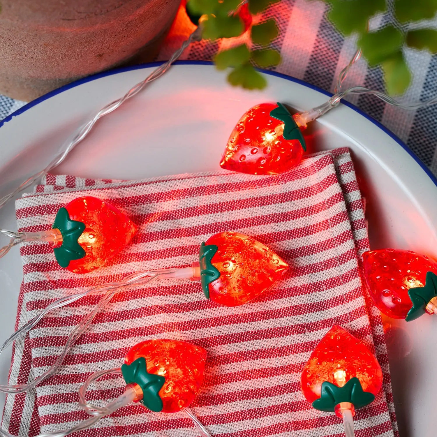 Strawberry Battery String Lights - Warm White product