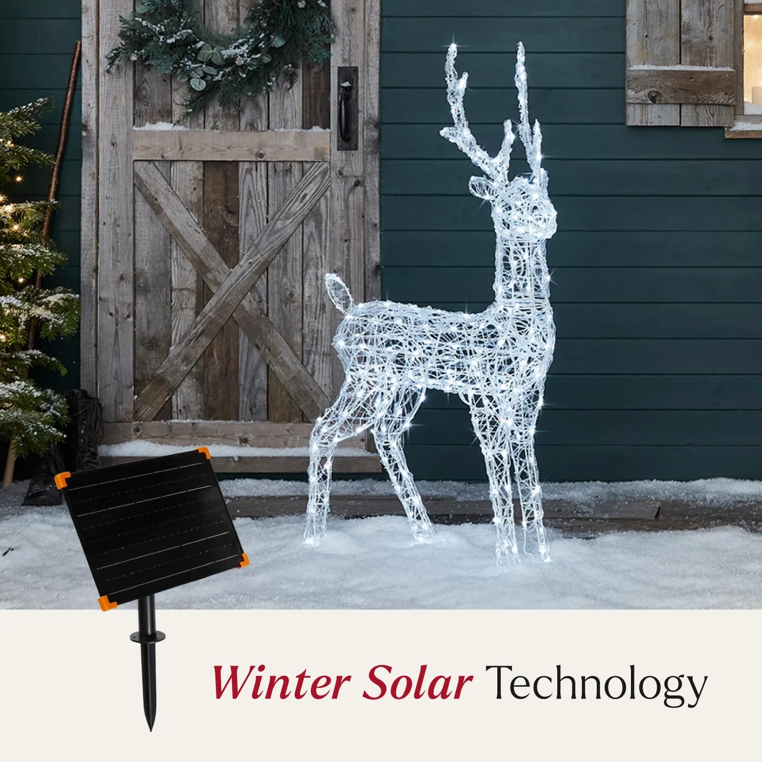 Swinsty Acrylic Stag Light Up Reindeer - White alternate view