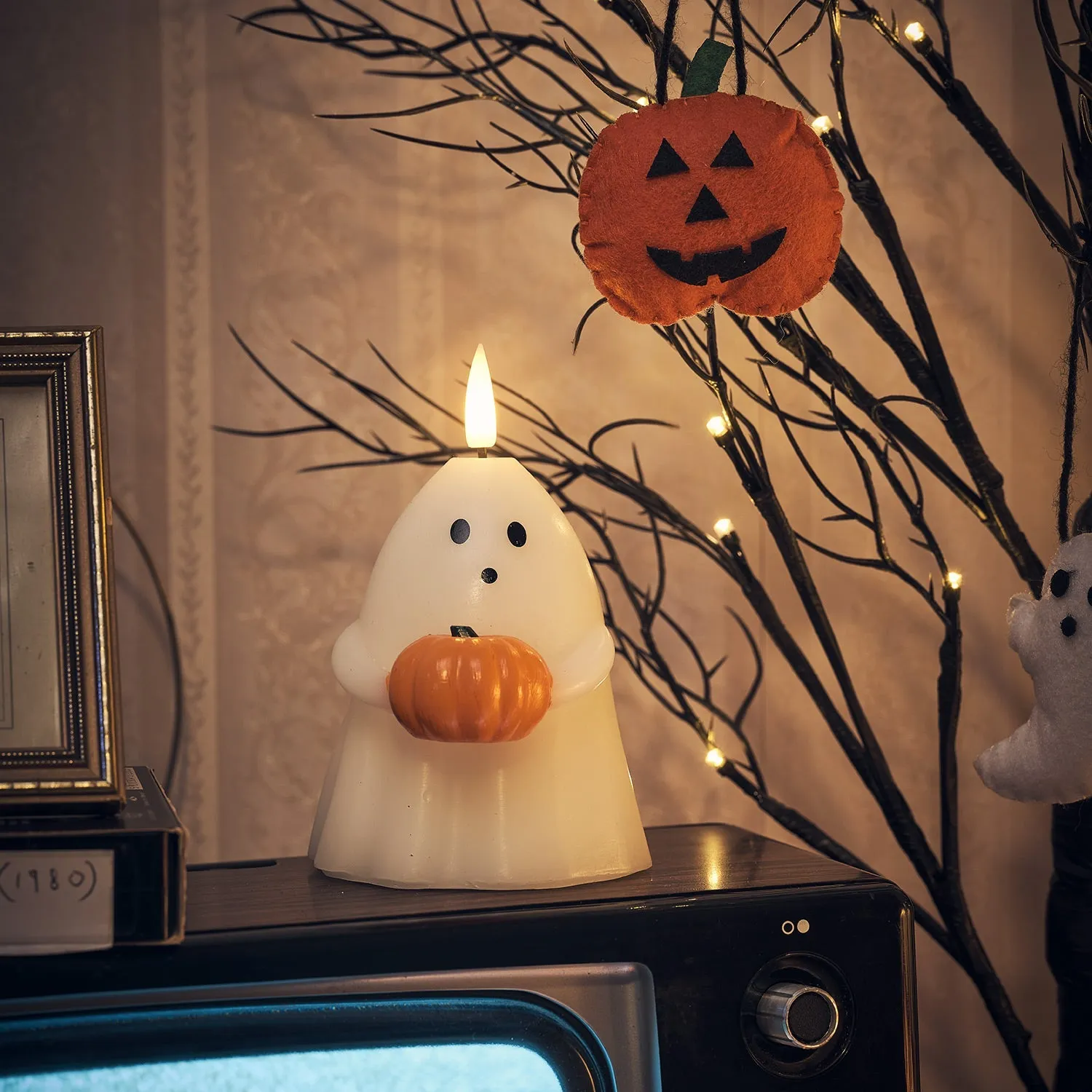 TruGlow® Ghost with Pumpkin LED Candle - Warm White product