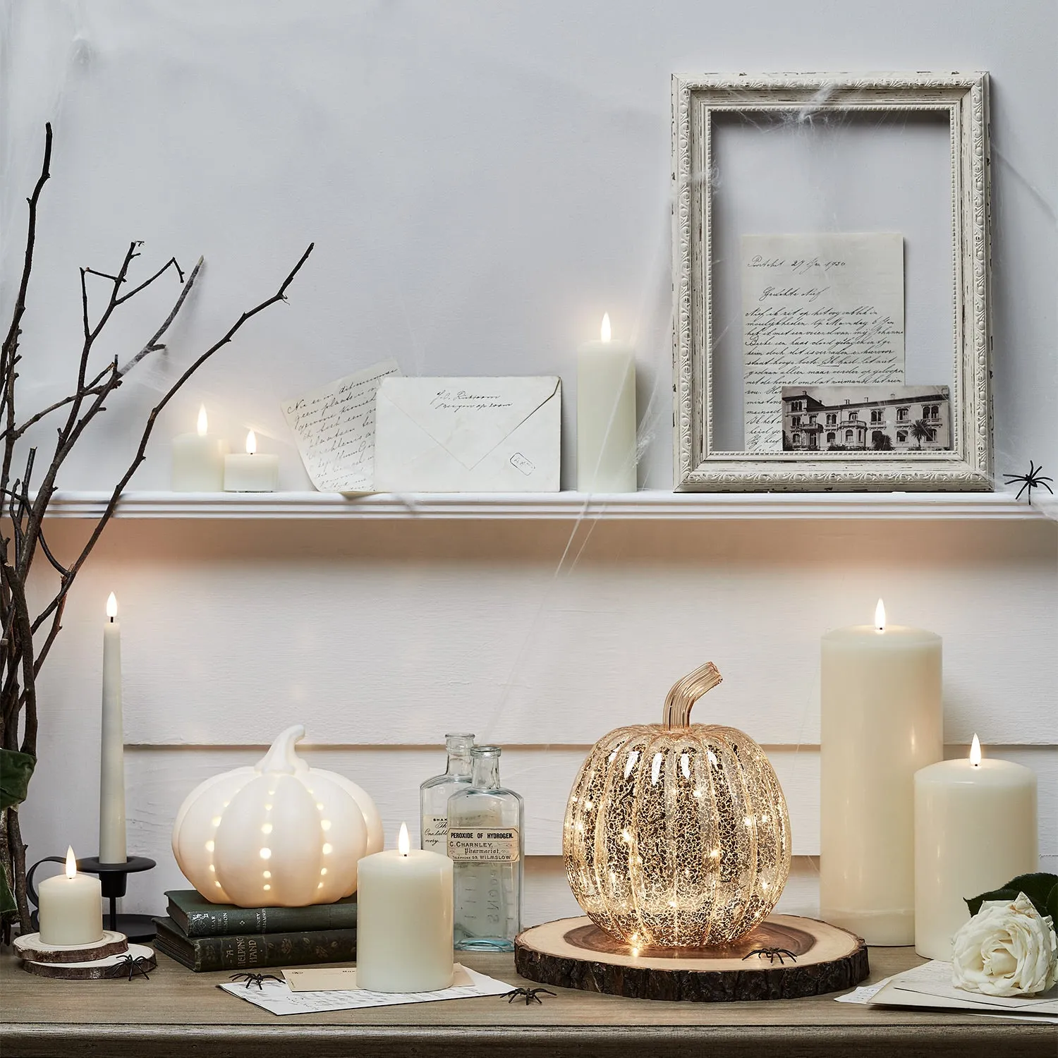 TruGlow Pumpkin & Candle Bundle - Warm White, Ceramic product