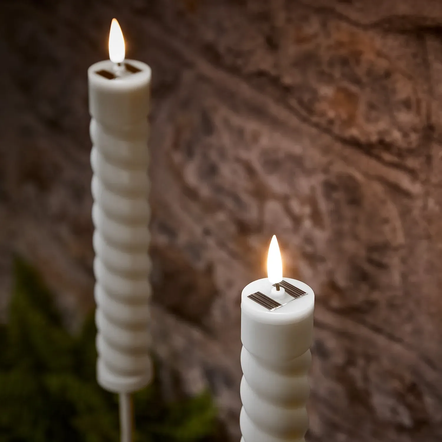 TruGlow Solar Tiki Torches Set of 2 - Warm White alternate view