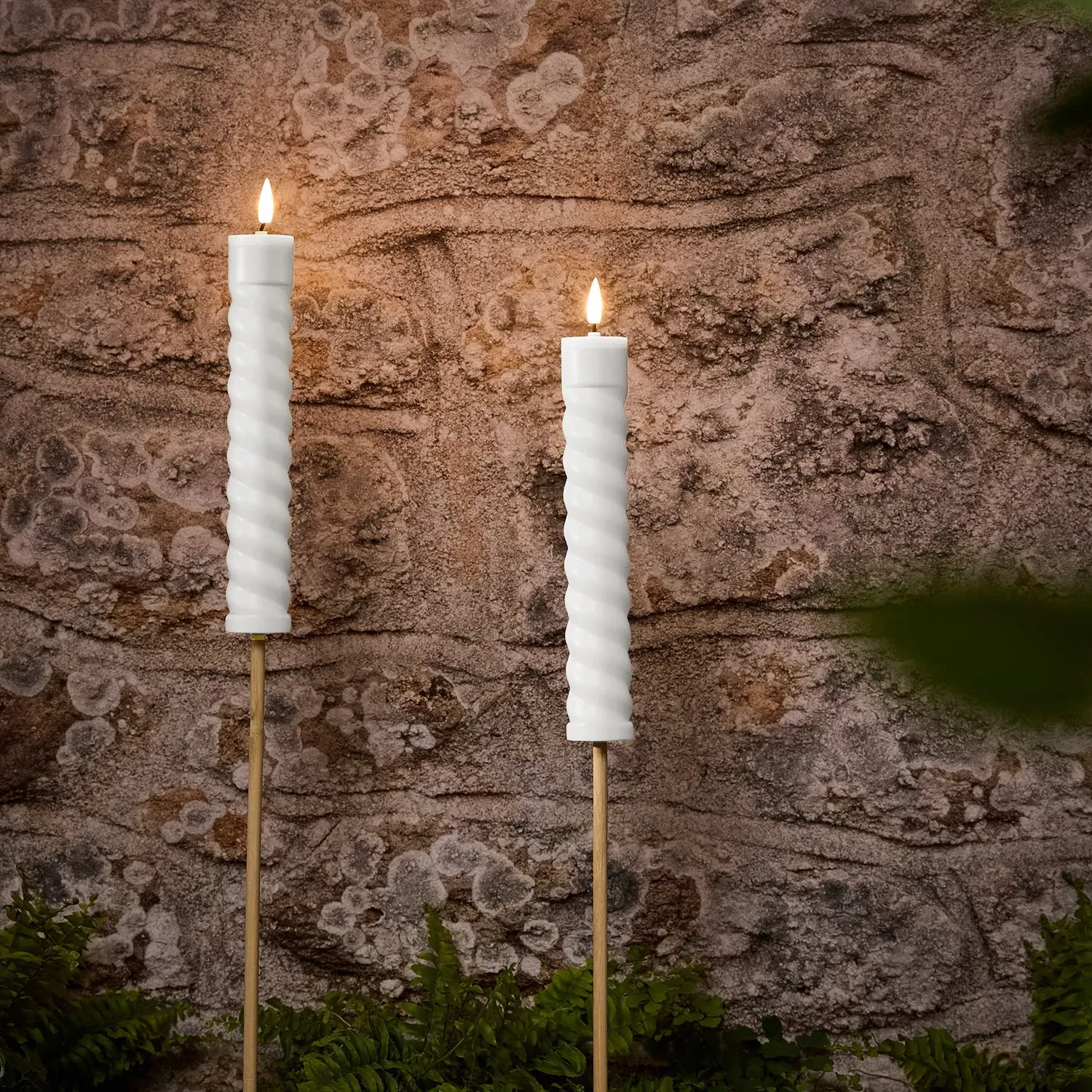TruGlow Solar Tiki Torches Set of 2 - Warm White product