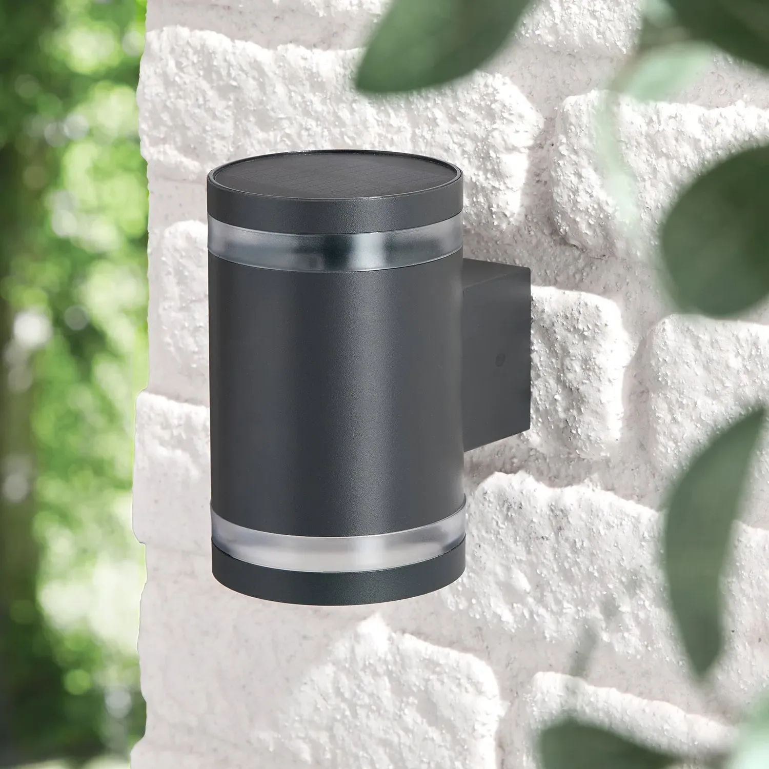 Wentworth Solar Up and Down Wall Light - Black alternate view