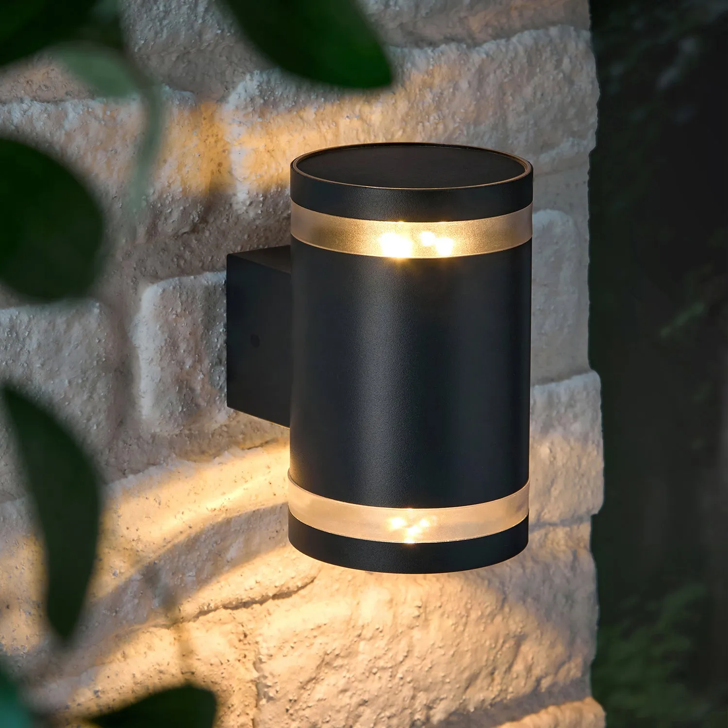 Wentworth Solar Up and Down Wall Light - Black product