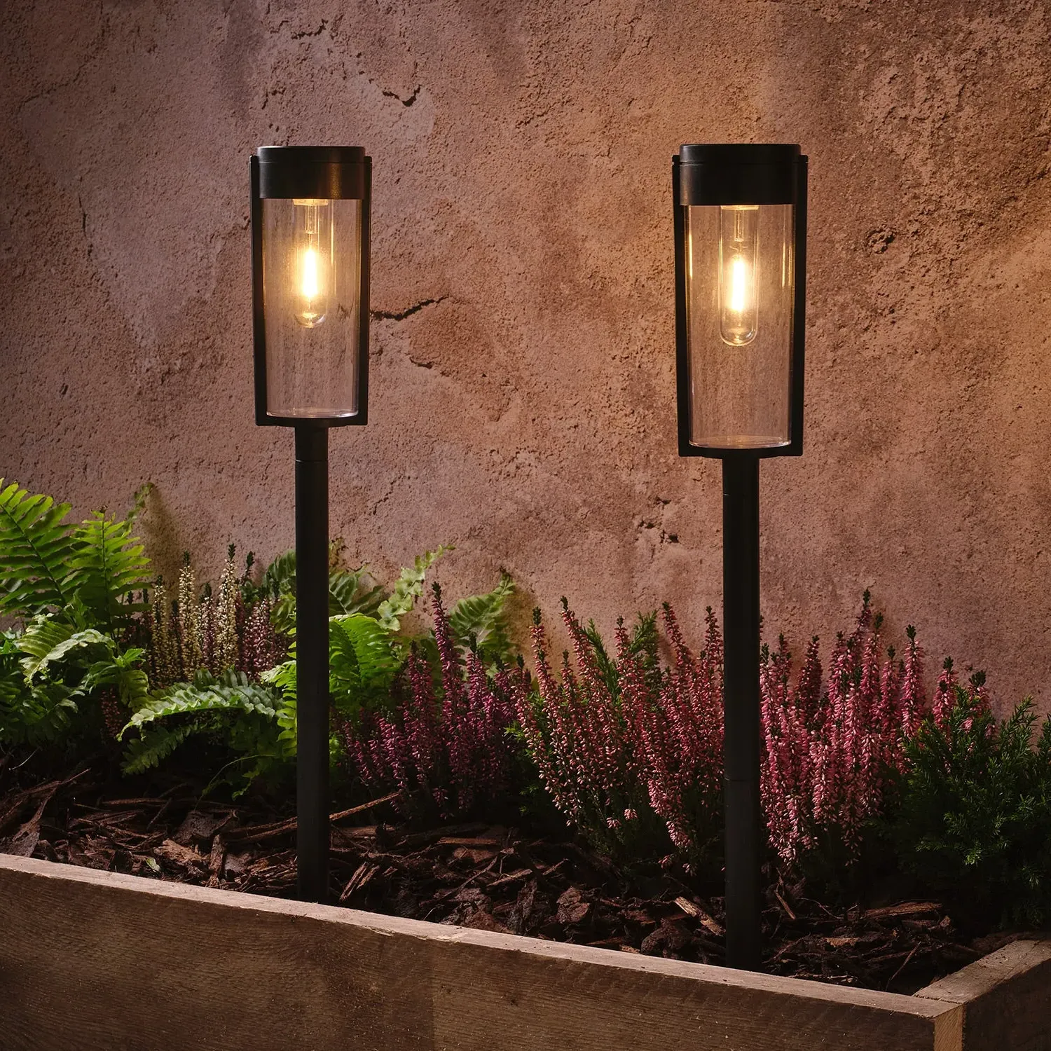 Wilton Solar Stake Lights Set of 2 - Black product
