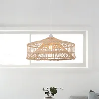 NestLine Handwoven Shallow Pendant Lamp - Natural, Rattan alternate view