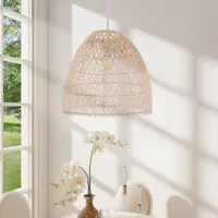 TerraBell Dome Pendant Light - Natural, Rattan alternate view