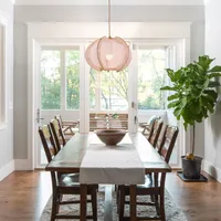 30cm Pendant Light with Rope Shade - Natural, Wood alternate view
