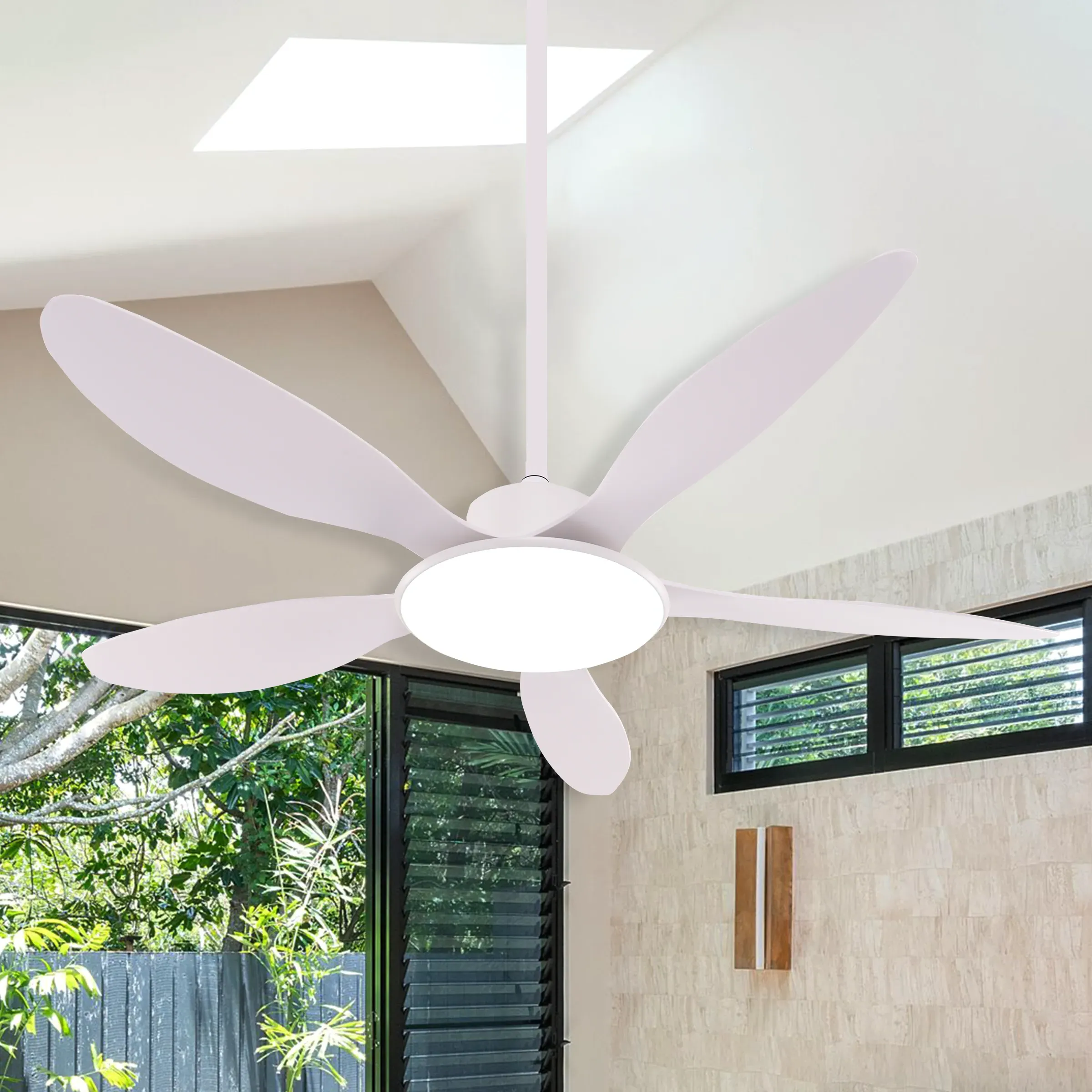 5-Blade Ceiling Fan with Light - Acrylic image