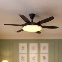 57-Inch LED Ceiling Fan with Remote, DC Motor - Black alternate view