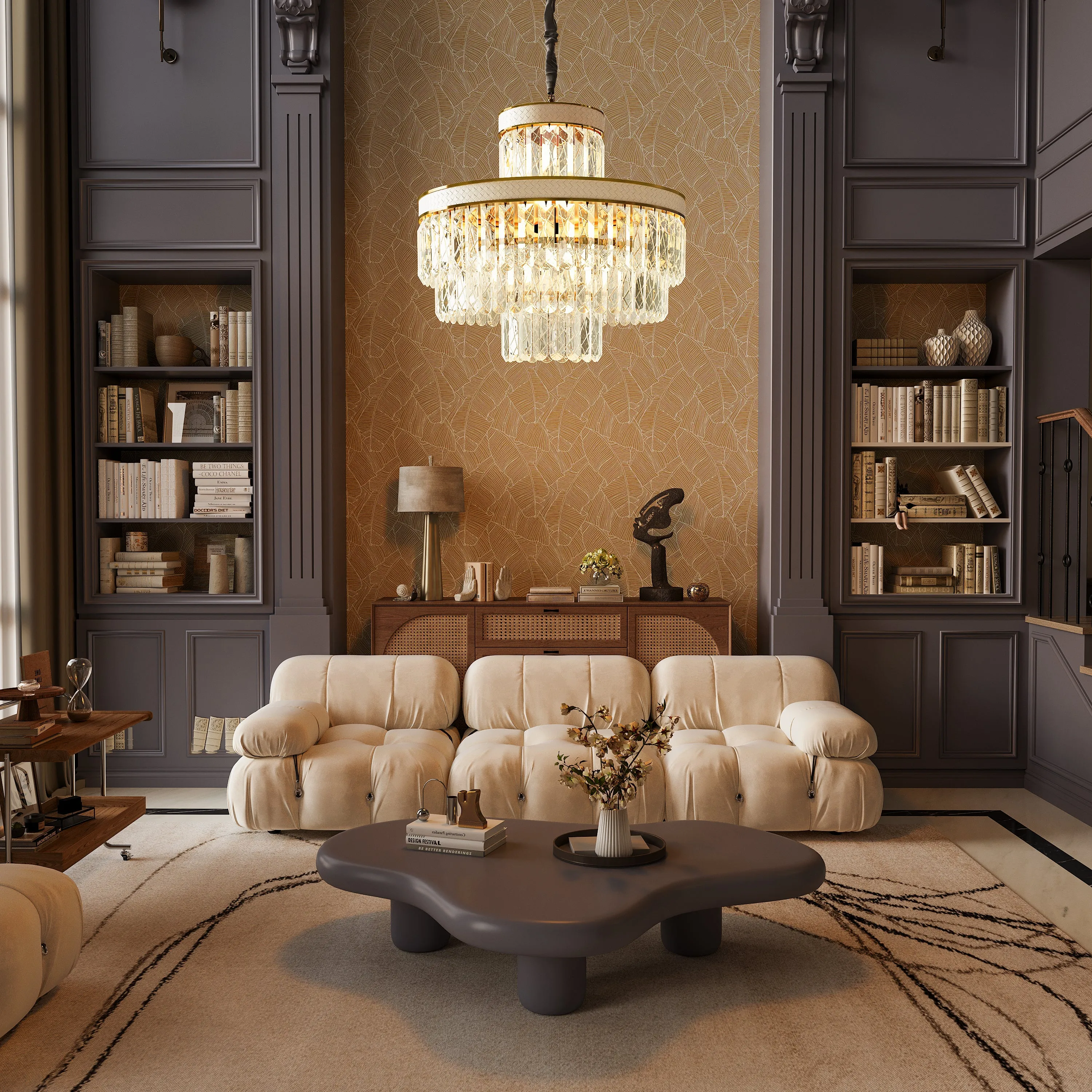 Arvia Crystal Dimmable Pendant Light - Gold, Metal & Crystal product