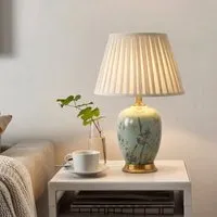 Bamboo & Bird Ceramic Table Lamp with Dimming - Green alternate view