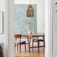 Bell Pendant Light Handwoven - Natural, Rattan alternate view