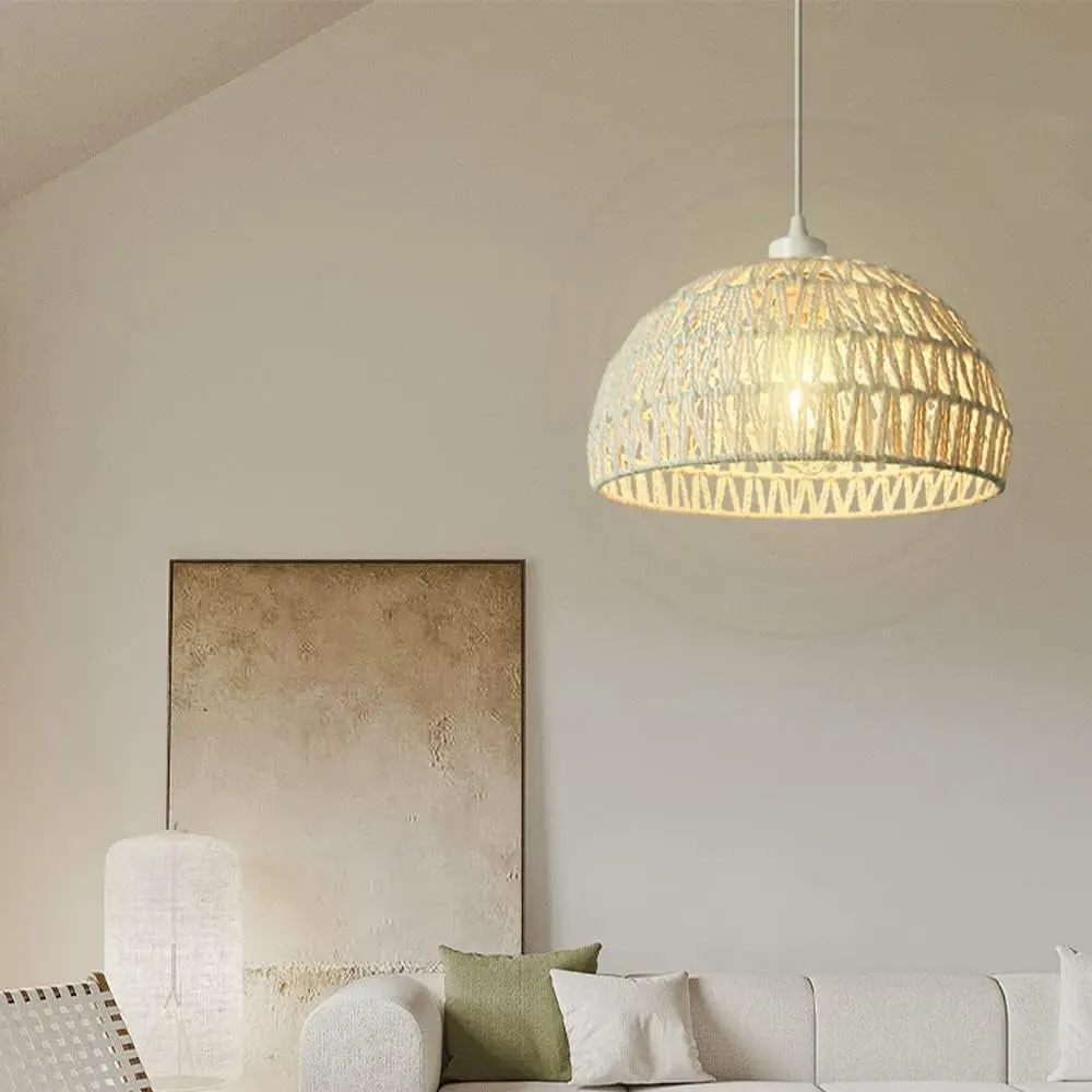 Bowl Pendant Light Handwoven - Natural, Hemp Rope image