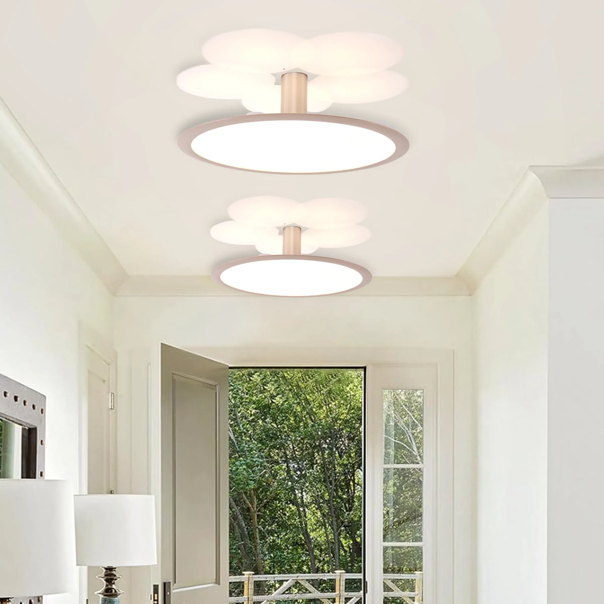 Ceiling Light with Dimming - Rose Gold, Aluminum