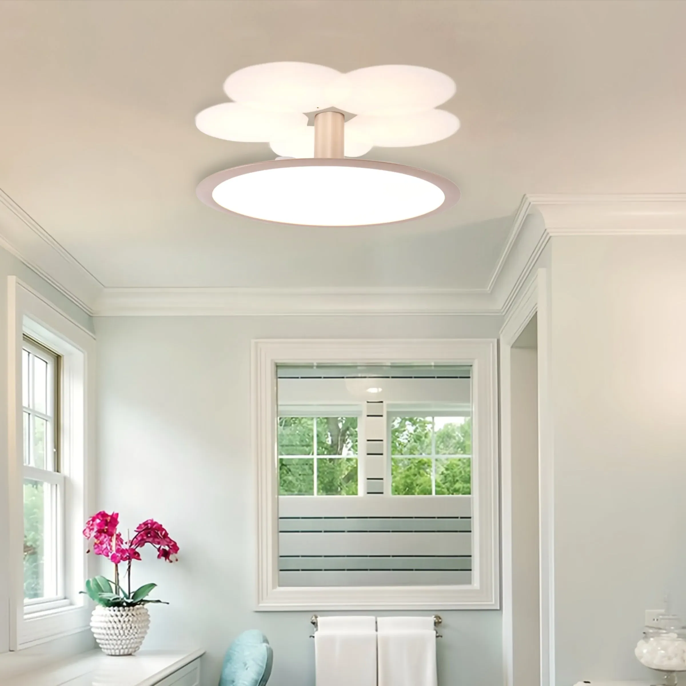 Ceiling Light with Dimming - Rose Gold, Aluminum