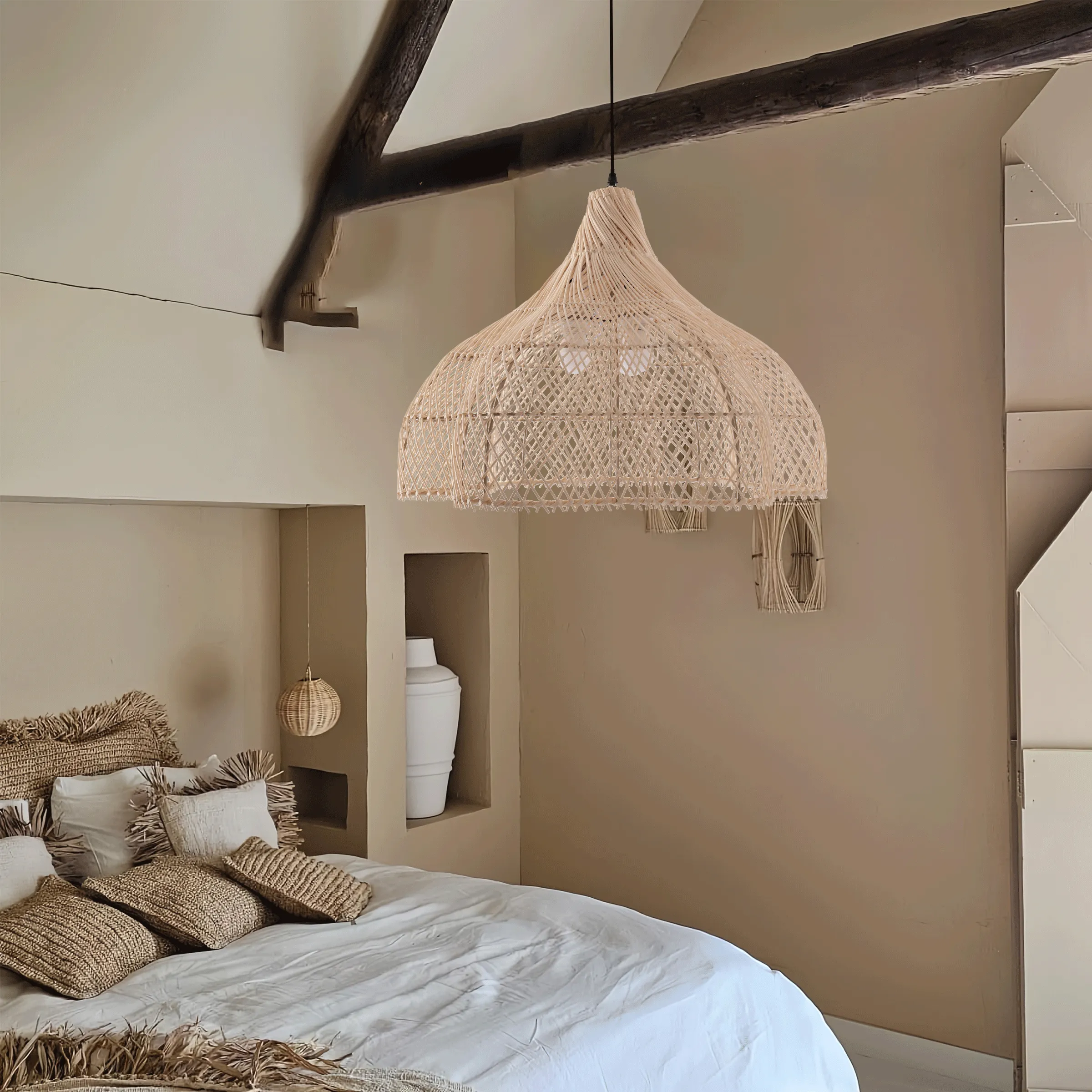 Cella Umbrella Pendant Light - Natural, Rattan product