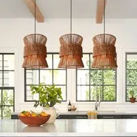 Circular Pendant Light Handwoven - Natural, Paper alternate view