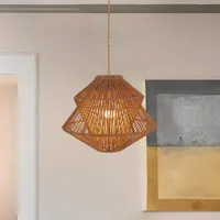 Cone Pendant Light Handwoven - Natural, Paper Rope alternate view