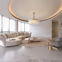 Crystal Pendant Light with Dimmable - Gold, Metal alternate view
